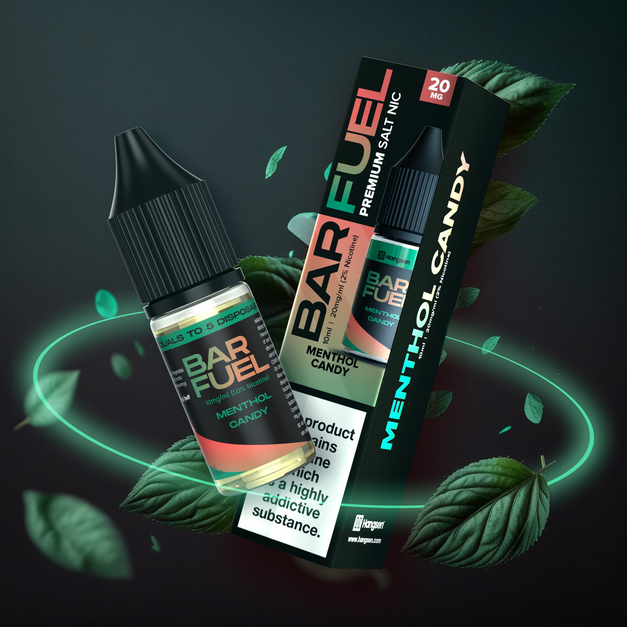 Hangsen Bar Fuel Menthol Candy 10 ml 50:50 Nic Salts E-Liquid