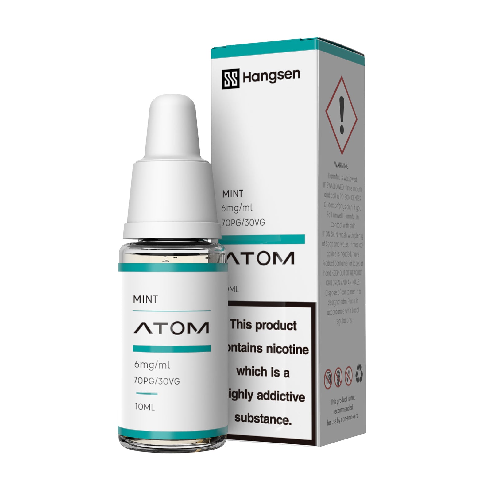 Hangsen Atom Mint 10 ml 70:30 HPG E-Líquido